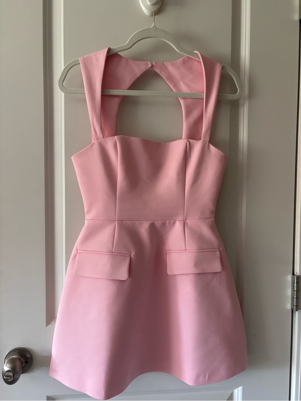 Showpo Pink Mini Dress with Pocket Flaps